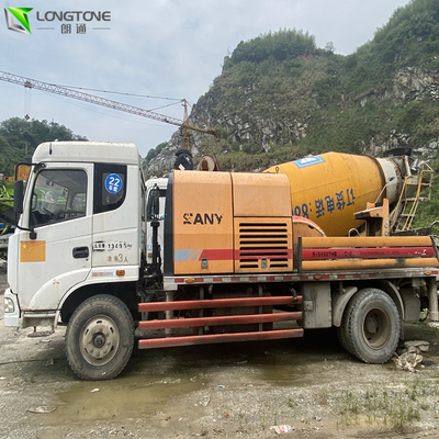 Truck Mounted Used Concrete Line Pumps , 186Kw Industrial Concrete Pumping