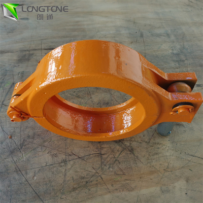 Dn125 Snap Mounting Concrete Pump Clamp Screw Coupling For Pipe Joint